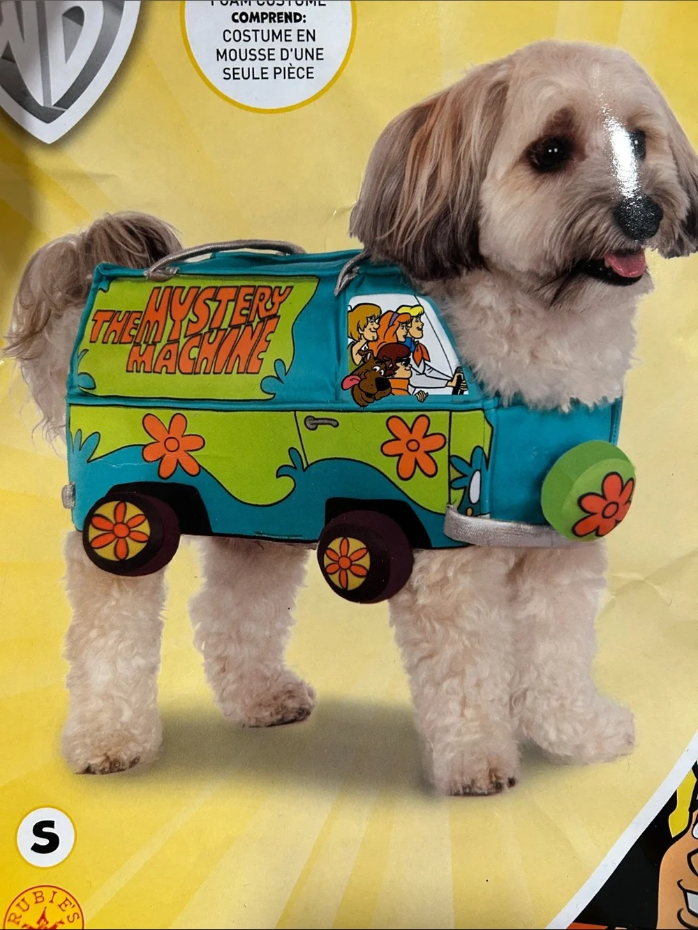Scooby-Doo Mystery Machine Dog Costume in Teal & Green Size S Rubies No 580386
